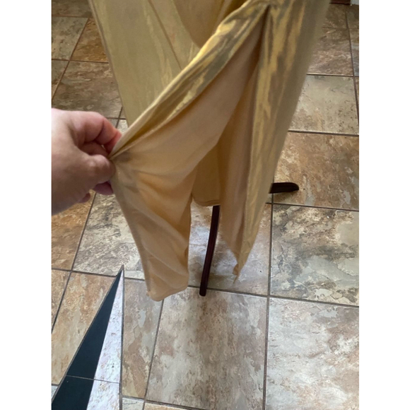 Women's Collective The Label Gold Strapless Maxi Dress Size 10 - Picture 6 of 8